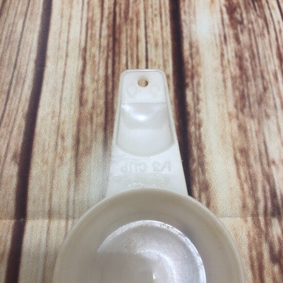 Vintage Tupperware Clear White Nesting Measuring Cup 1/3 CUP Replacement 765-1 - Picture 7 of 10
